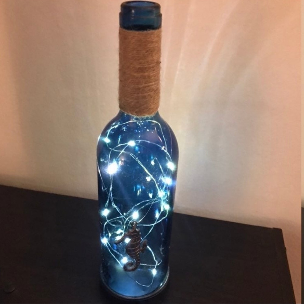 Light-Up Costal Wine Bottle